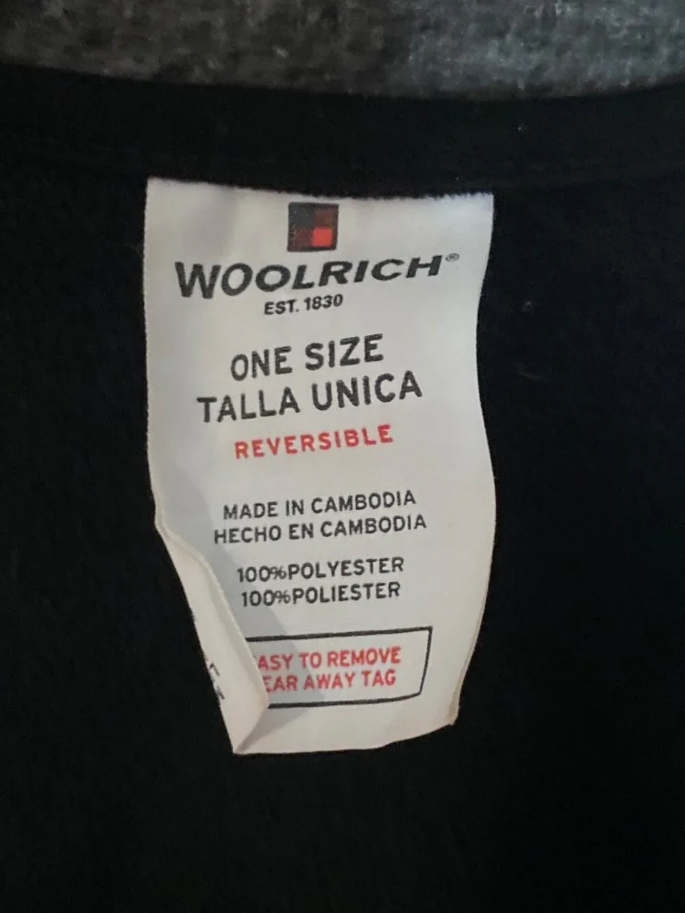 WOOLRICH Reversible Cape Wrap Poncho Buffalo Plaid Black White Women One Size